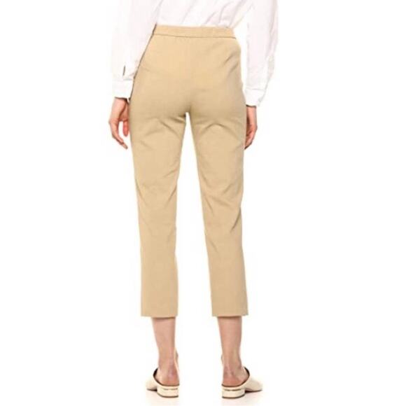 Theory Classic Minimalist Basic Pull On Eco  Organic Crunch Khaki Pants Size 10 - Picture 2 of 10
